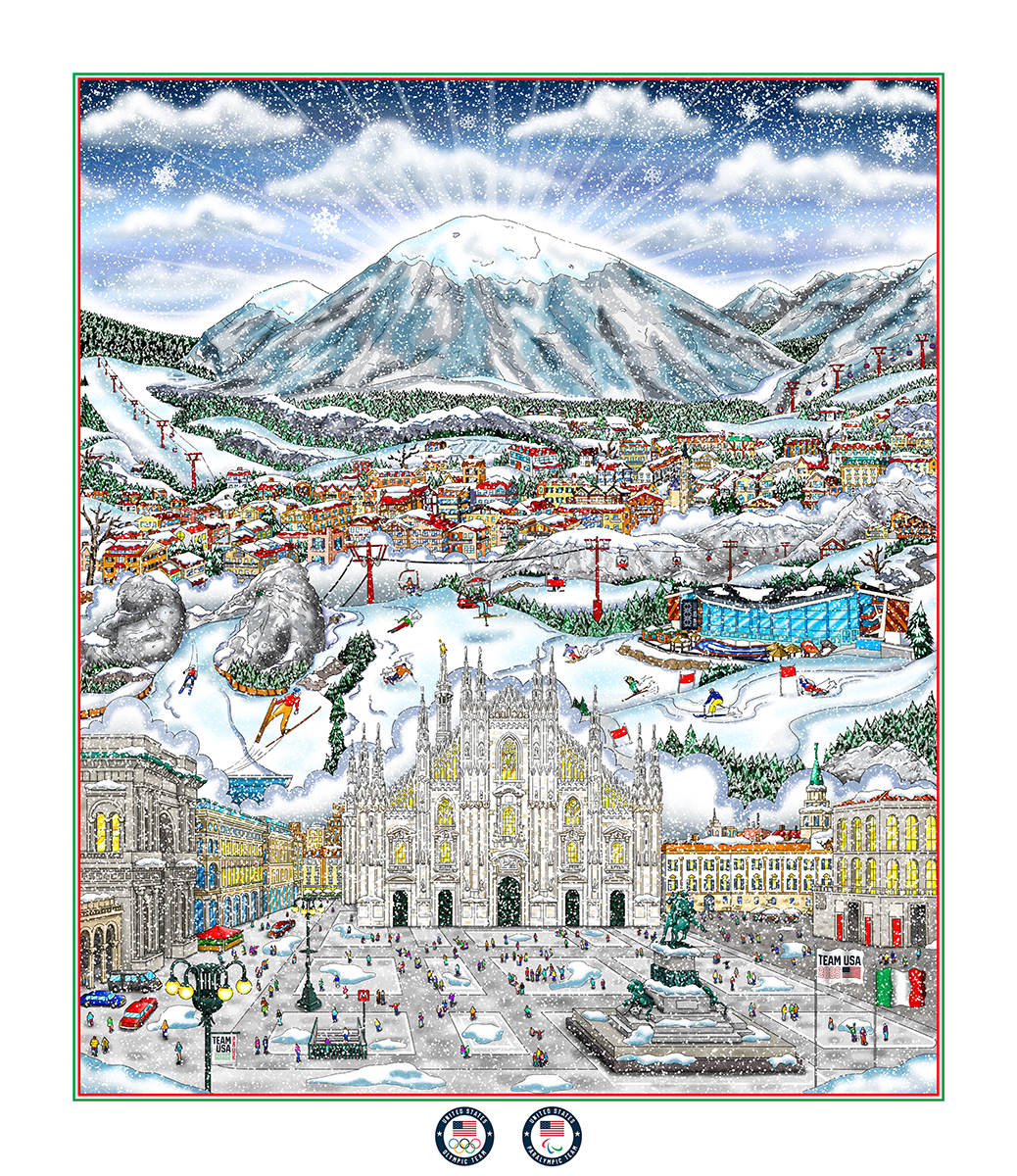 2026 Milano Cortina Olympics Charles Fazzino