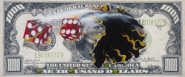 $1000 Bill - We Olive Cash Michael Godard